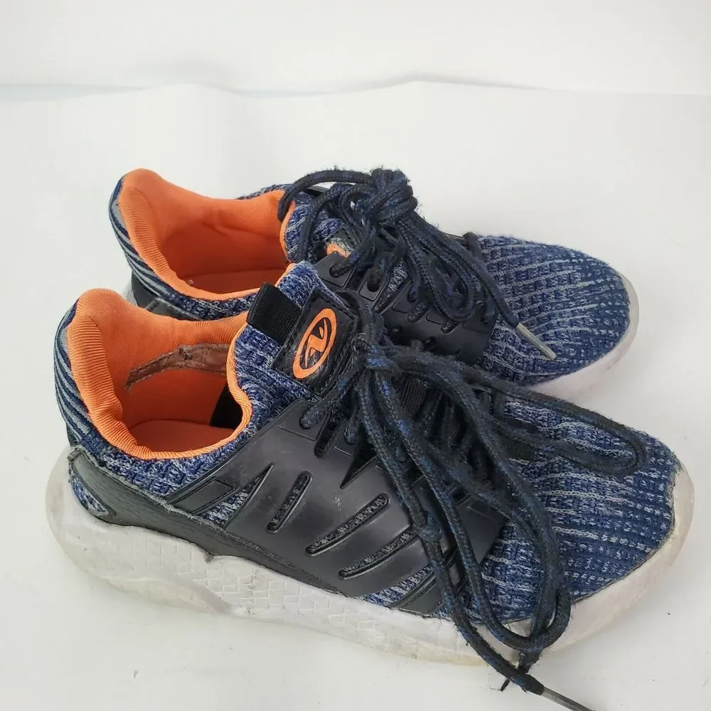 Boys Lace-Up Sneakers Orange Blue‎ Youth Size 13